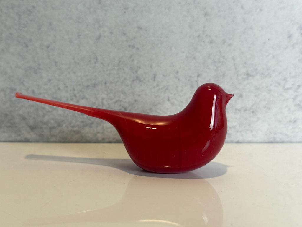 Red glass bird