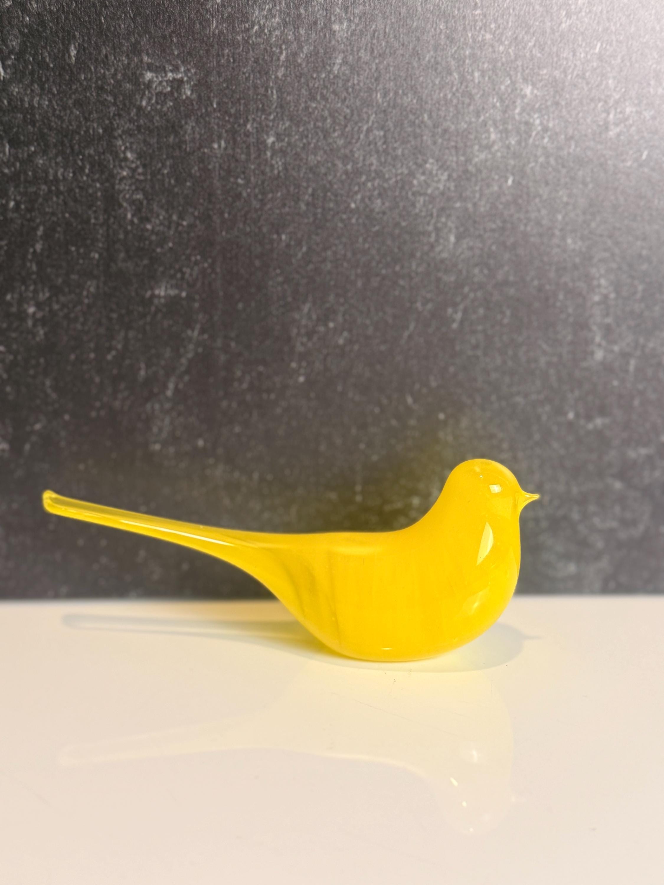 Yellow glass bird
