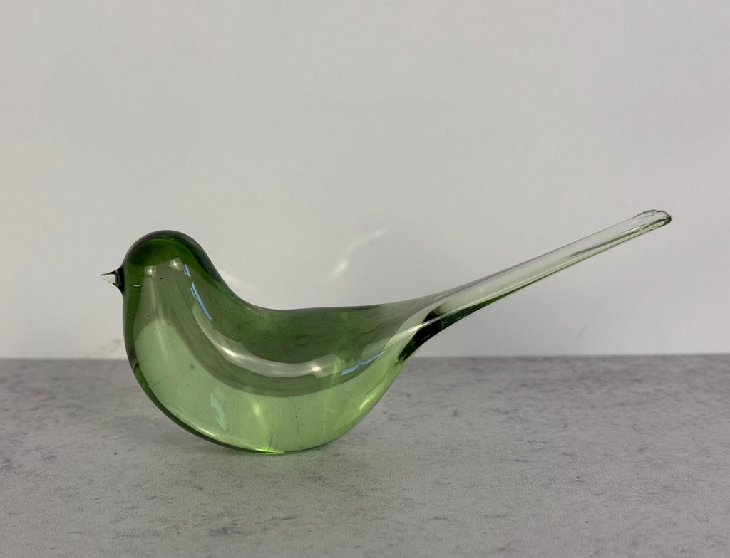Green glass bird