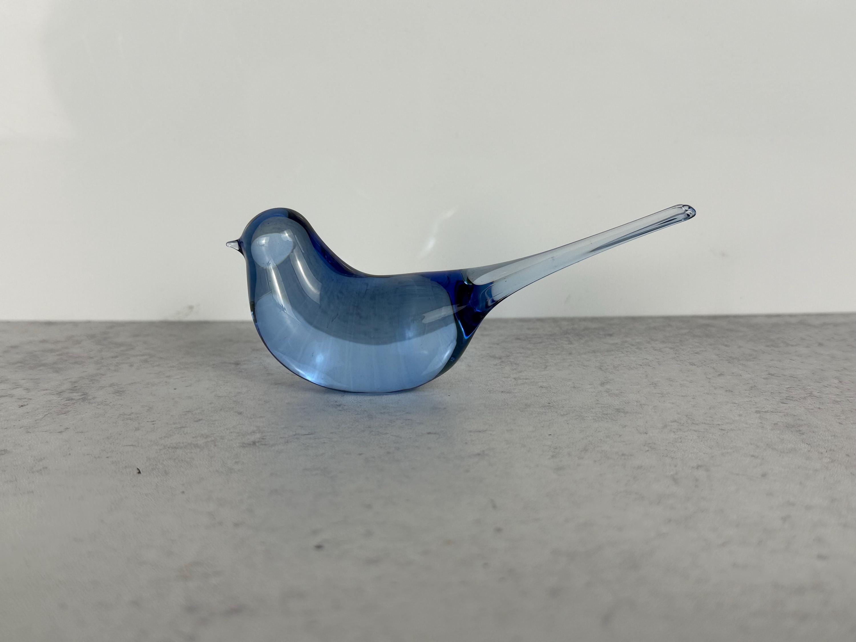 Light blue glass bird