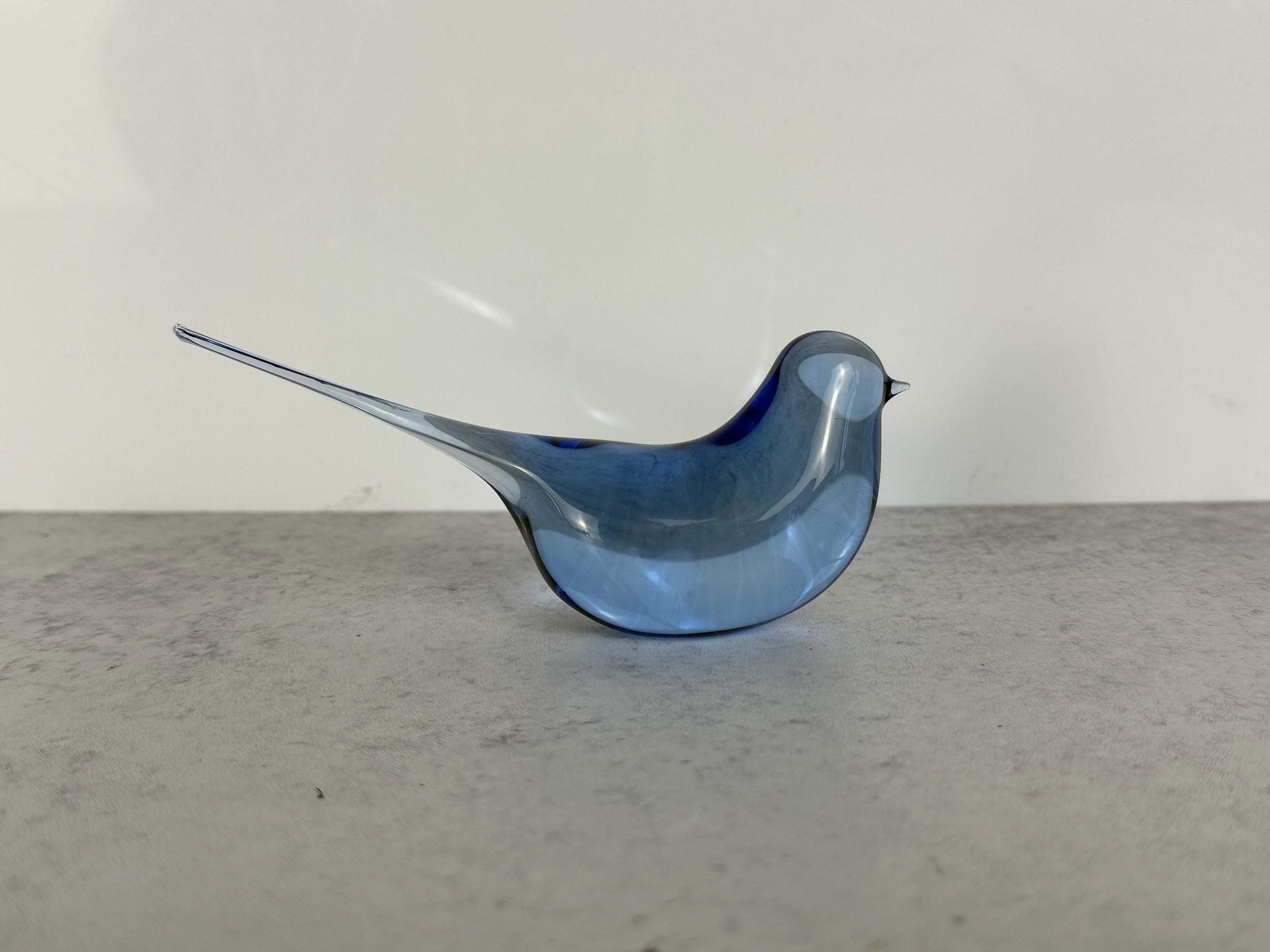 Light blue glass bird