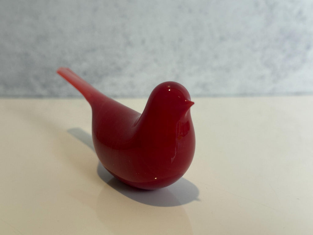 Red glass bird