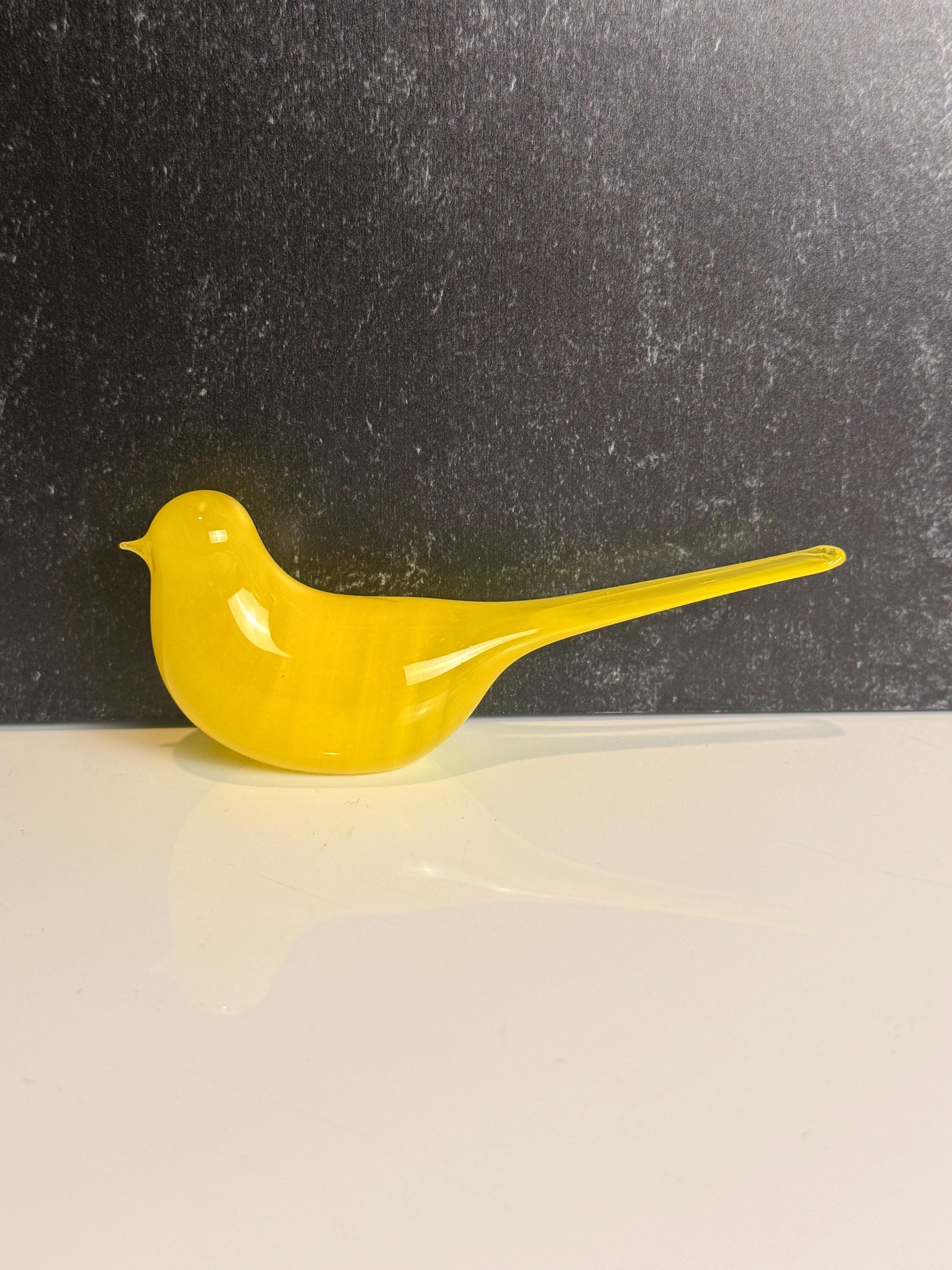 Yellow glass bird