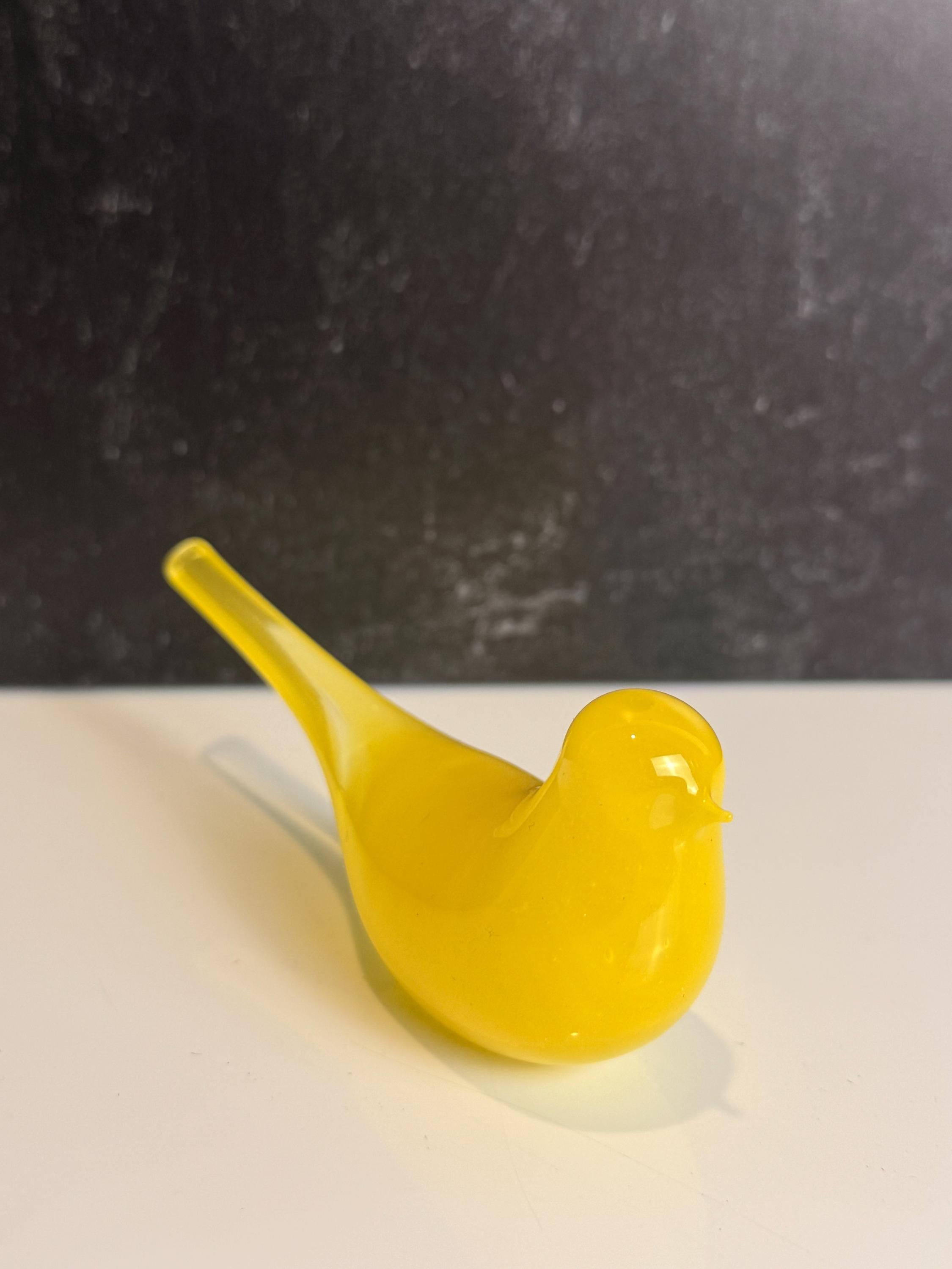 Yellow glass bird