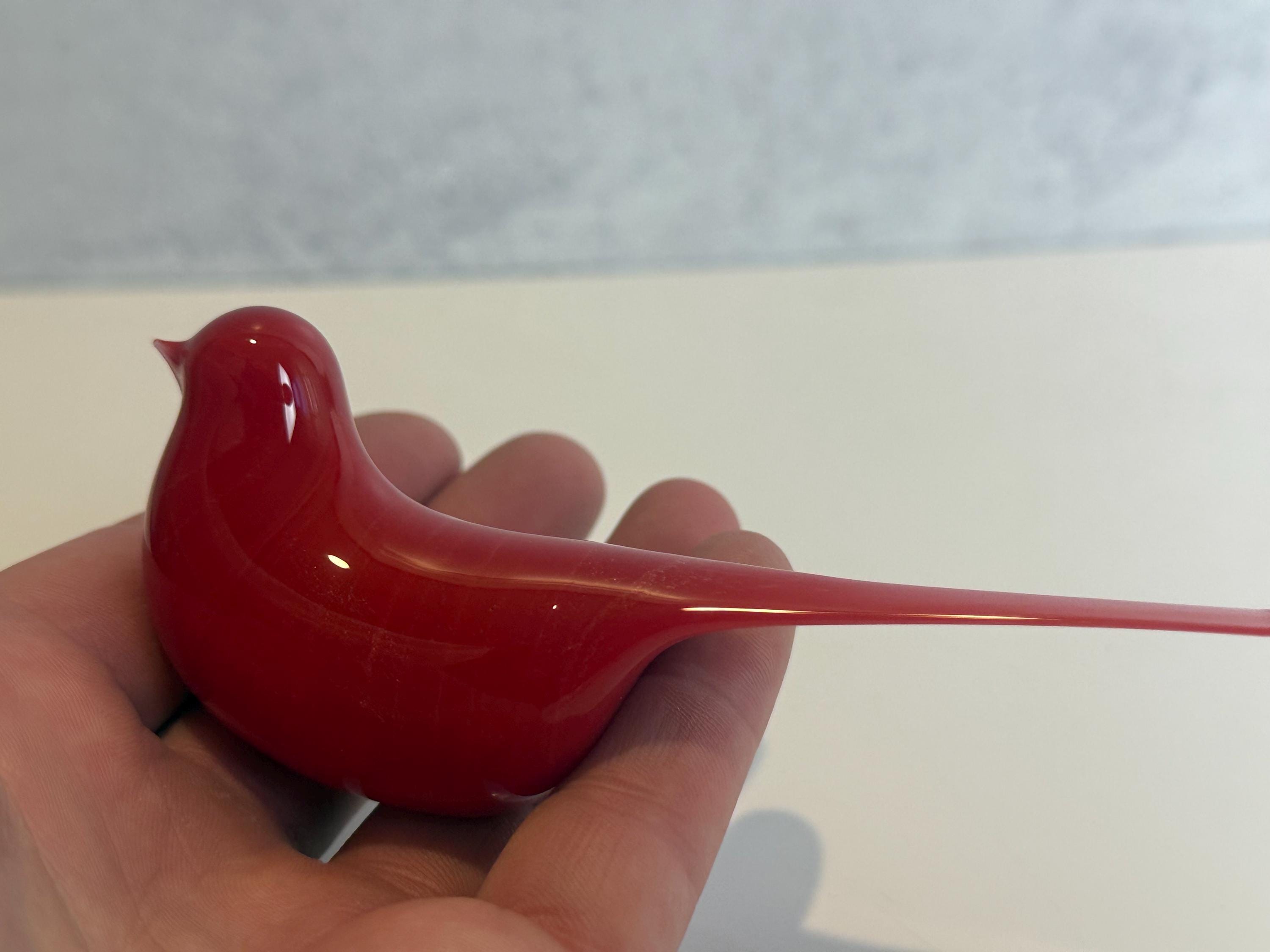 Red glass bird