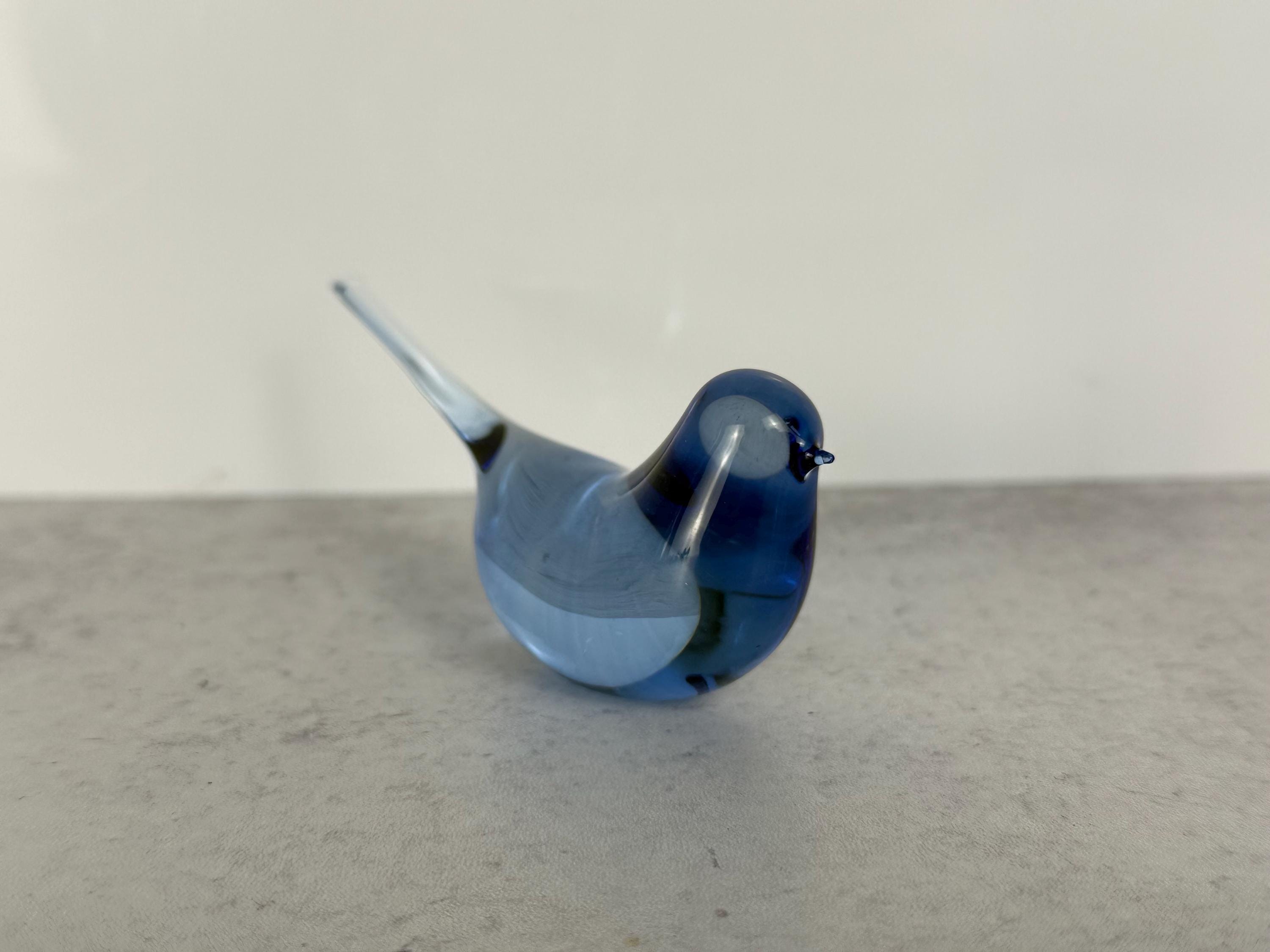 Light blue glass bird